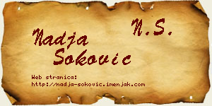 Nadja Soković vizit kartica